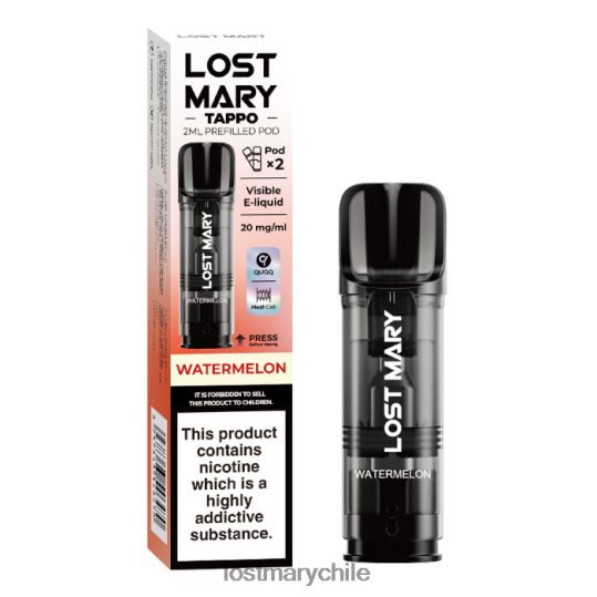 vainas precargadas de miss mary tappo - 20 mg - paquete de 2 sandía - LOST MARY online 4RXB0R177